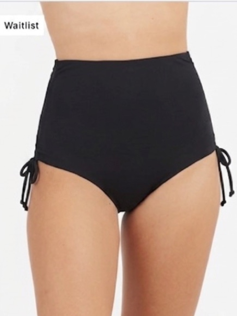 SPANX high rise solid Black Sculpting Activewear sexy swimsuit bottoms swim sz L - Picture 3 of 8